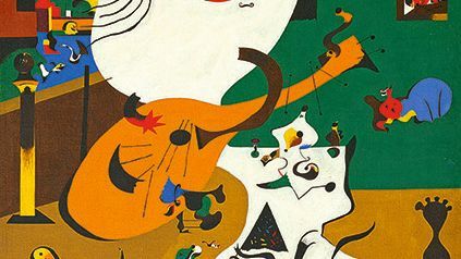 Joan Miró Intérieur hollandais (I) 1928 huile sur toile, 91,8 x 73 cm États-Unis, New York The Museum of Modern Art Mrs. Simon Guggenheim Fund, 1945, © Successió Miró / Adagp, Paris 2018 Photo Successió Miró Archive