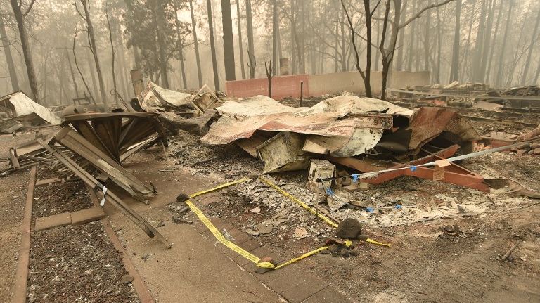 A Paradise, en Californie, l'incendie a détruit la quasi totalité des maisons et a fait des dizaines de morts
