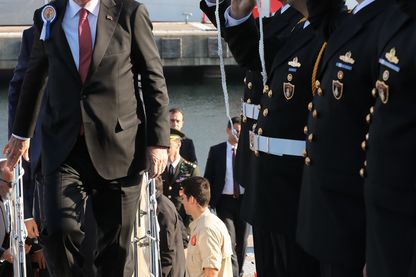 Le président turc Erdogan lors de l'inauguration du navire militaire TCG Burgazada (4 novembre 2018) Le président turc Erdogan lors de l'inauguration du navire militaire TCG Burgazada (4 novembre 2018)
