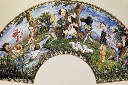 George Sand et ses amis à Nohant en 1838 / fantaisie peinte par Auguste Charpentier George Sand et ses amis à Nohant en 1838 / fantaisie peinte par Auguste Charpentier