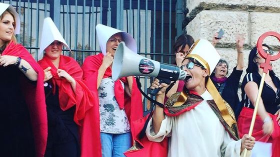 Manifestation à Vérone à l'initiative de l'association "Non una di meno", le 13 octobre 2018 ©Radio France - Mathilde Imberty