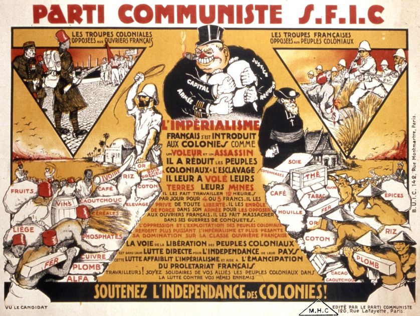 Affiche anti-colonialiste du PC