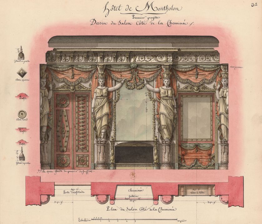 Hôtel Montholon. Projet de salon. BnF, département des Estampes et de la photographie.
