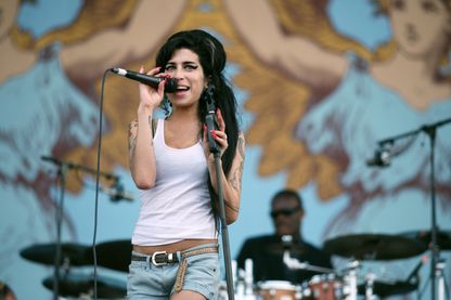 Amy Winehouse au Festival de l'île de Wight en 2007 Amy Winehouse au Festival de l'île de Wight en 2007