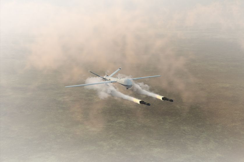 Des missiles lancés par un drone Predator