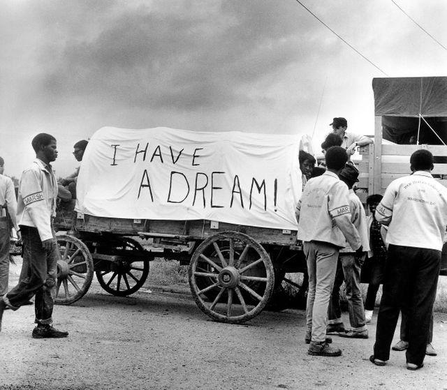 Mule train Leaves for Washington, Poor People's March
