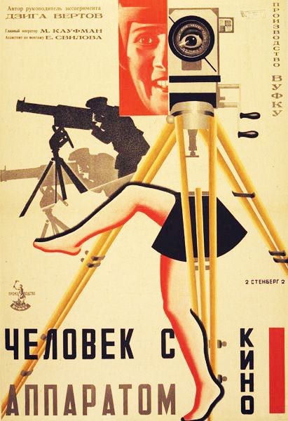 Affiche de Film des Frères Stenberg (1929) " L'Homme à la Camera" Dziga Vertov
