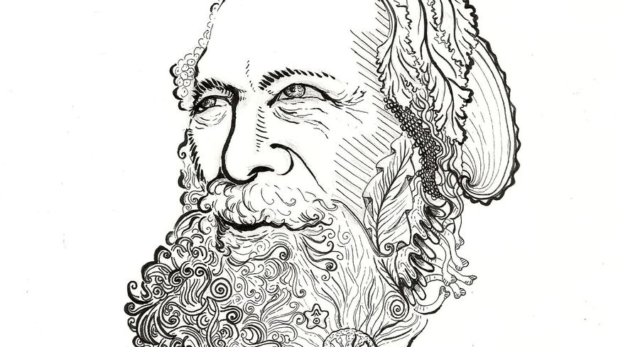 Portrait de Ernst Heinrich Philipp August Hæckel (1834-1919) philosophe, a fait connaître les théories de Charles Darwin en Allemagne et a développé une théorie des origines de l'homme