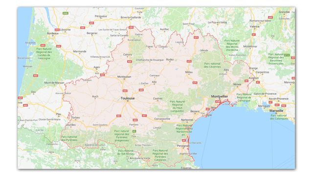 L'Occitanie est la 2e plus grande région de France métropolitaine.
