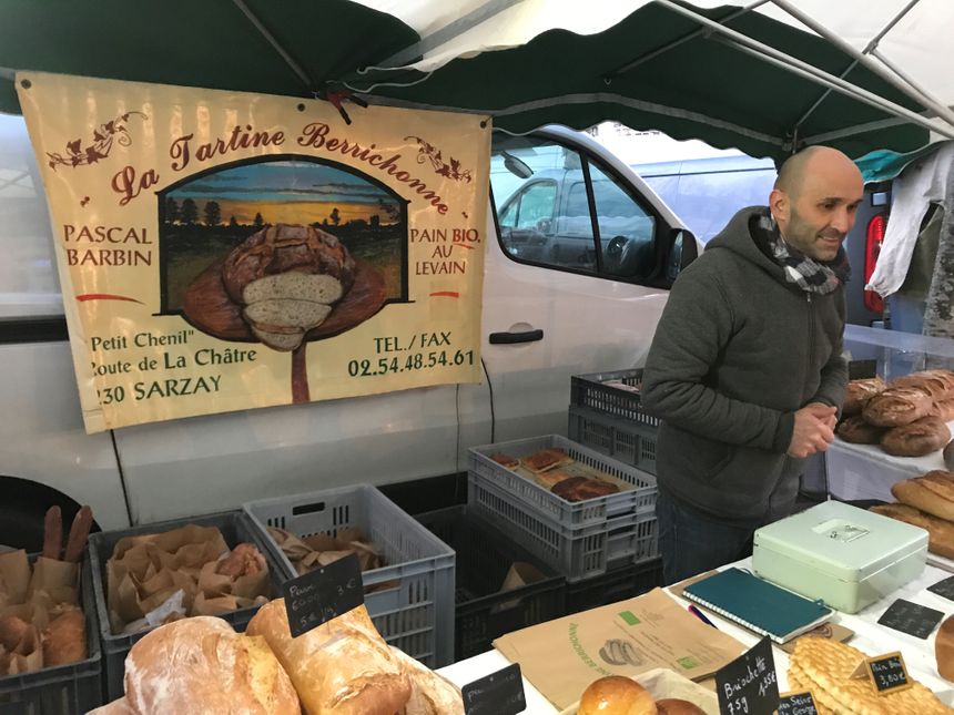 L'étal de La Tartine Berrichonne sur le marché de Guéret