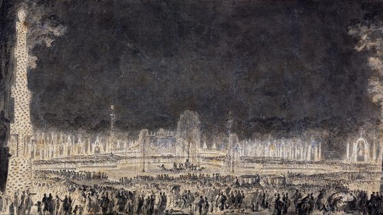 Illuminations à Versailles pour le mariage du Dauphin et de Marie-Antoinette, 1770, par Jean-Michel Moreau ©Getty - De Agostini Picture Library