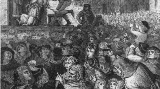 Exécution de la truie infanticide de Falaise - Gravure de "L'homme et la Bête"