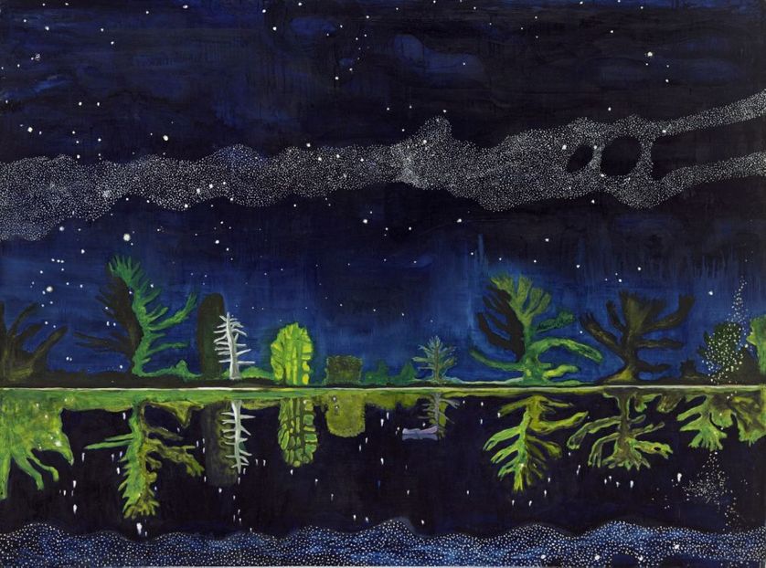 Peter Doig Milky Way 1989-90 - Huile sur toile 152x204 cm - Scottish National Gallery of Modern Art