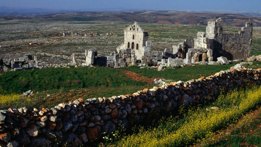 Ruines de la ville morte de Baqirha (Liste du patrimoine mondial de l'UNESCO, 2011), nord-ouest, Syrie. Civilisations romaine et byzantine, IIème au VIème siècle.