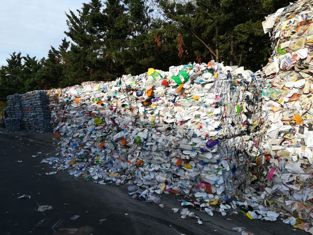 Les balles de déchets triés