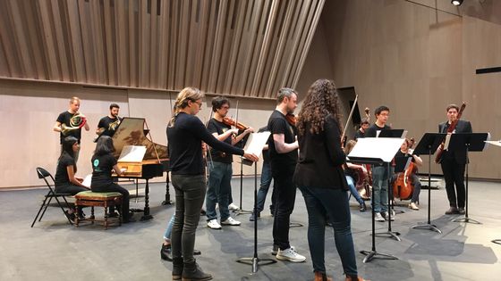 Musiciens de l'Orchestre Français des Jeunes Baroque. Cité de la musique et de la danse de Soissons. Novembre 2018. ©Radio France - Nathalie Moller