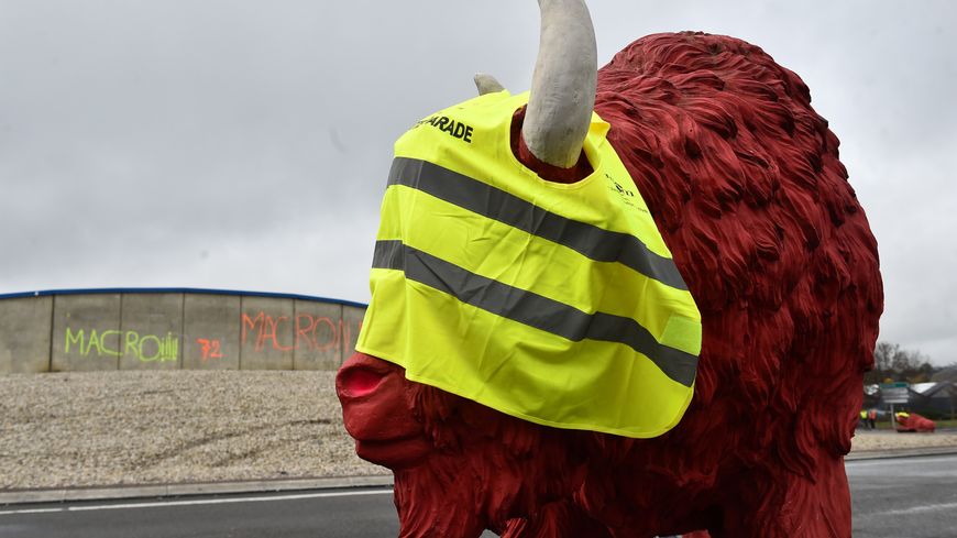Image prise le 24 novembre 2018, durant la deuxième journée de mobilisation des gilets jaunes