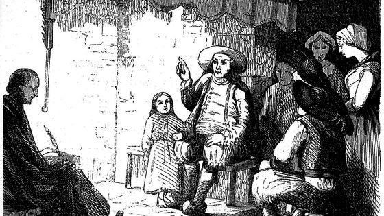 La Villemarqué à 30 ans transcrivant une chanson. - Ernest Boyer