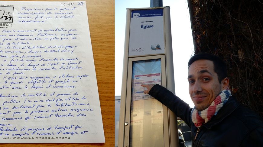 Comme l'habitante qui a écrit la doléance (à gauche), Romain Lignieres aimerait plus de possibilités pour se rendre à la gare RER, à 4 kms