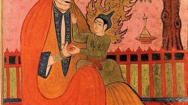 Maryam (Marie) et Jésus-Îsâ (ancienne miniature persane). - domaine public
