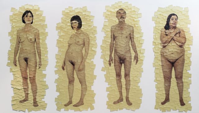Nu à échelle 1 imprimé sur Post-it