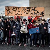 Manifestation de lycéens à Lyon le 07 décembre 2018.