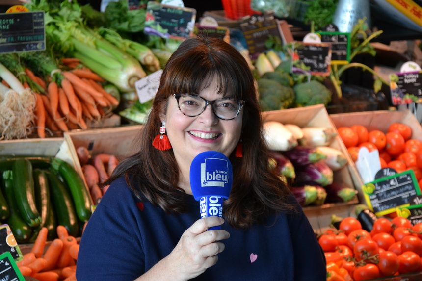 Anne Lataillade au marché.