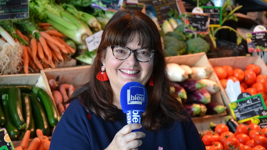 Anne Lataillade au marché.