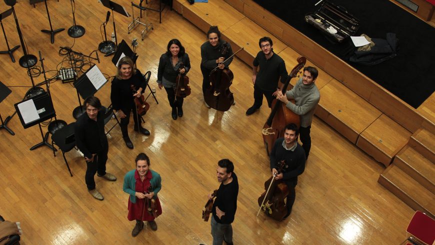 le septuor à cordes de l'Ensemble l'Itinéraire en cercle