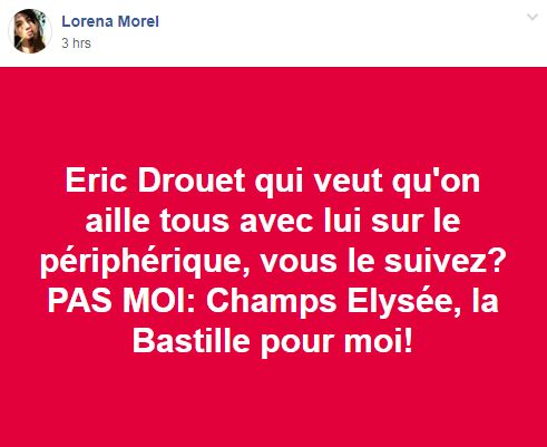 Certains internautes sont contre l'idée d'aller sur le boulevard périphérique et veulent manifester dans Paris.