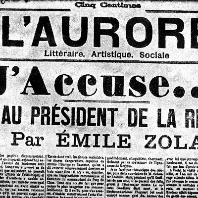 Page de titre du journal "L' Aurore" du 13 janvier 1898
