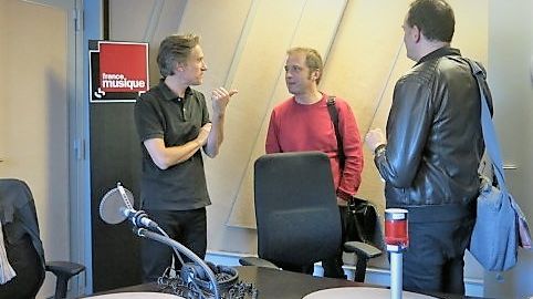 France Musique, studio 152... Philippe Venturini, Vincent Warnier & Laurent Valière (g. à d.)