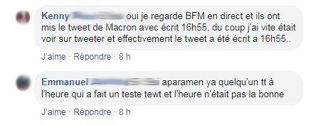 Capture d'écran d'échanges entre "gilets jaunes" dans le groupe Facebook "La France en colère !!!"