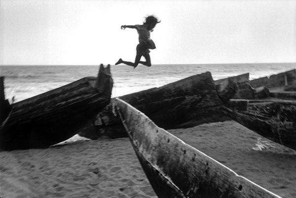 Plage, village de Puri, Inde, 1980