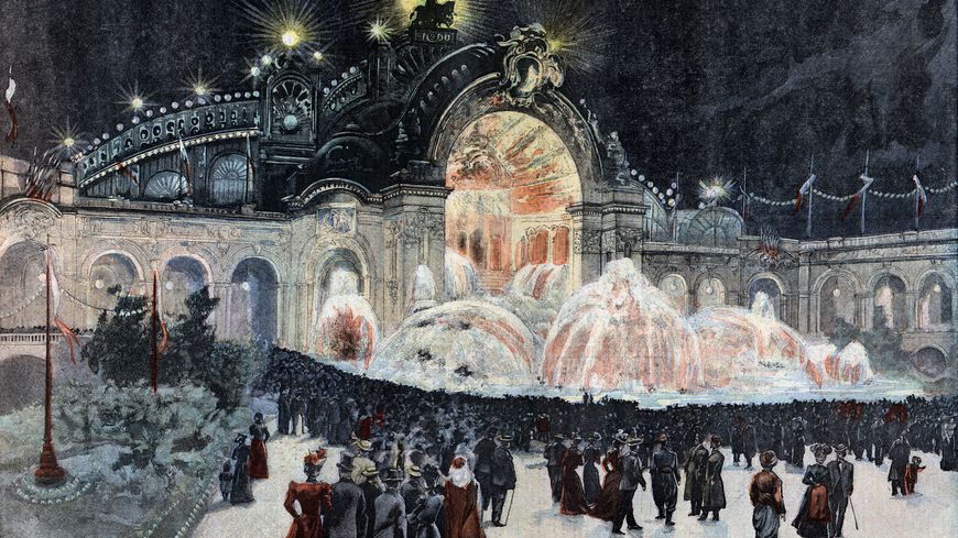 Le Palais de l'électricité, à l'Exposition universelle de 1900, au Grand Palais, à Paris.