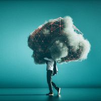 Image conceptuelle d’infonuagique mobile