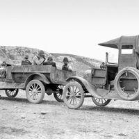 Réfugiés arméniens dans le désert irakien, 1915.