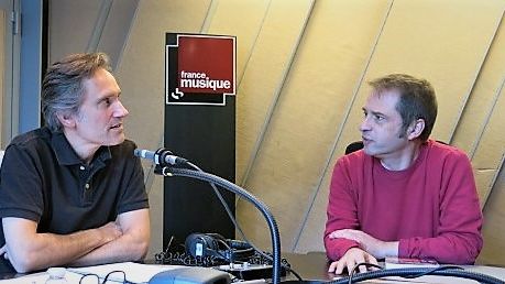 France Musique, studio 152... Le producteur Philippe Venturini & Vincent Warnier : "Les grands organistes du XXe siècle" (g. à d.)