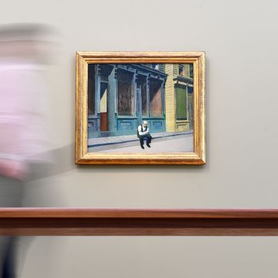 Peinture d’Eward Hopper “Sunday” au musée Barberini à Potsdam en Allemagne en 2017 à l’occasion de l’exposition "From Hopper to Rothko: America's Road to Modern Art"