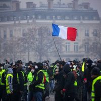 Rassemblement de "Gillets jaunes" le 1 décembre 2018 à l'Arc de Triomphe, Paris
