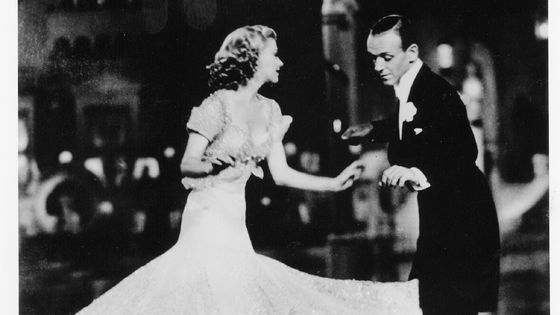 Fred Astaire et Ginger Rogers dans "Le Danseur du dessus" (Top Hat), réal. Mark Sandrich, 1935. - Lobster Films