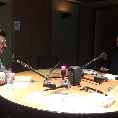Arnaud Rebotini et Bruno Letort au studio 151
