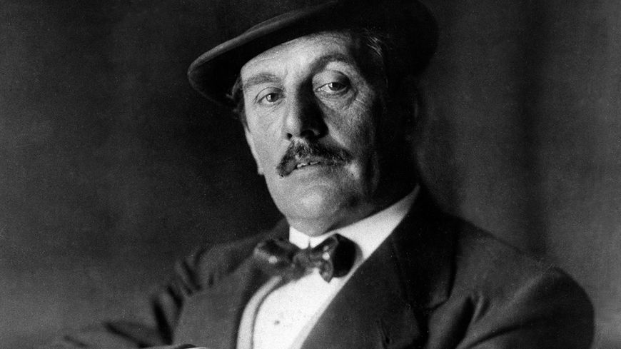 Photographie de Giacomo Puccini en janvier 1924