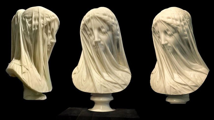 La Vierge voilée, de Giovanni Strazza, milieu du XIXe siècle• Crédits : @Megapixx~/flickr