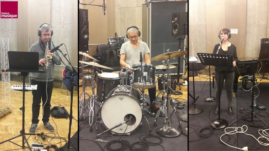 Daniel Palomo-Vinuesa, Nabil Bouteldja et Marie-Catherine Mossé de Missing Waves au studio 107