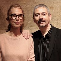 Delphine Pinasa et Patrick Niedo pour l'exposition "Comédies musicales, les costumes font leur show !" au CNCS à Moulins.