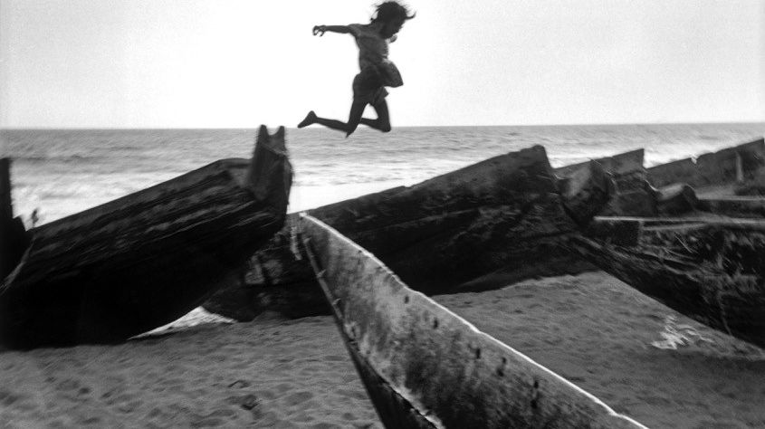 Plage, village de Puri, Inde, 1980