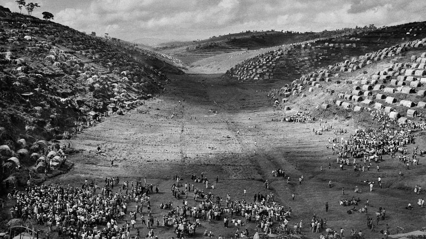 Le camp de Kibeho, destiné aux rapatriés du Zaïre et du Burundi. Rwanda. 1995