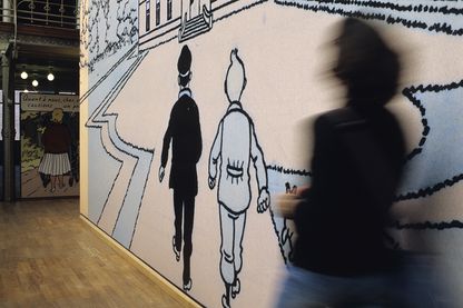 Image de Tintin et du Capitaine Haddock au Centre belge de la bd Musée de Bruxelles Image de Tintin et du Capitaine Haddock au Centre belge de la bd Musée de Bruxelles