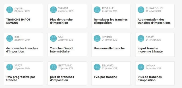 Sur les milliers de contributions qui ont été laissées sur le site du "grand débat", plus d'une centaine suggère de créer une nouvelle tranche d'imposition pour les revenus les plus élevés.